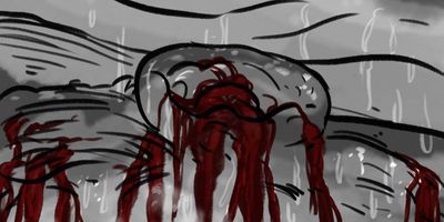 CU - A HUMAN EAR, pooled with blood.