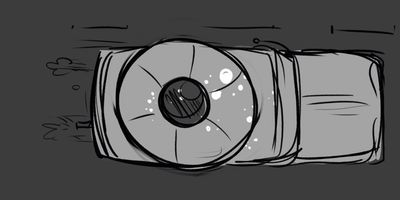 Aerial shot: Flying saucer atop Kingswood.