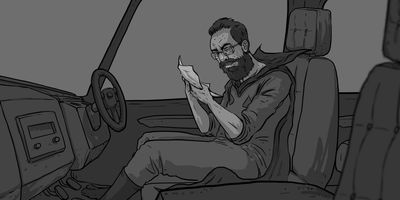 Glen bursts into ugly tears.
MS>MCU (Dolly) - From passenger side
* Dolly on track