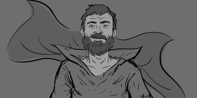 He strides towards the Kingswood.
WIDE (DOLLY) - Following Glen/ walking towards camera.
* Large amount of backlighting, super hero look! Dolly on track, wind machine